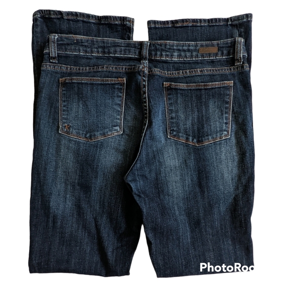 Kut From The Kloth Jeans Women's Sz 8 Blue Destroyed Farrah Baby Bootcut Pants - Picture 15 of 16